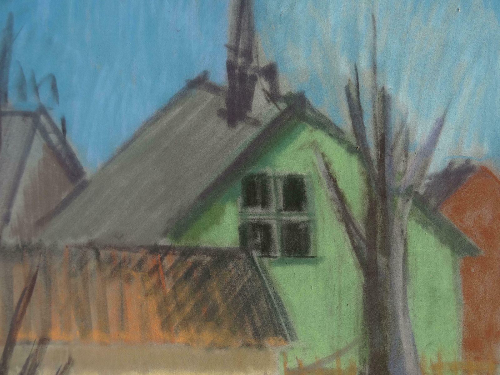 Laris Strunke In The Garden 1950. Pastel On Paper, photo Art
