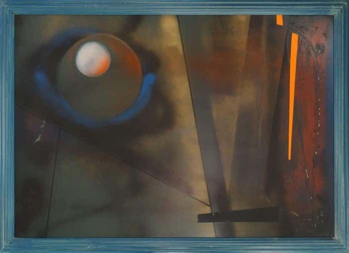 Triptych "Silence" Cardboard, Mixed Media Art, photo furniture