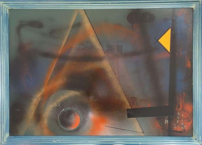 Triptych "Silence" Cardboard, Mixed Media Art, photo for sale