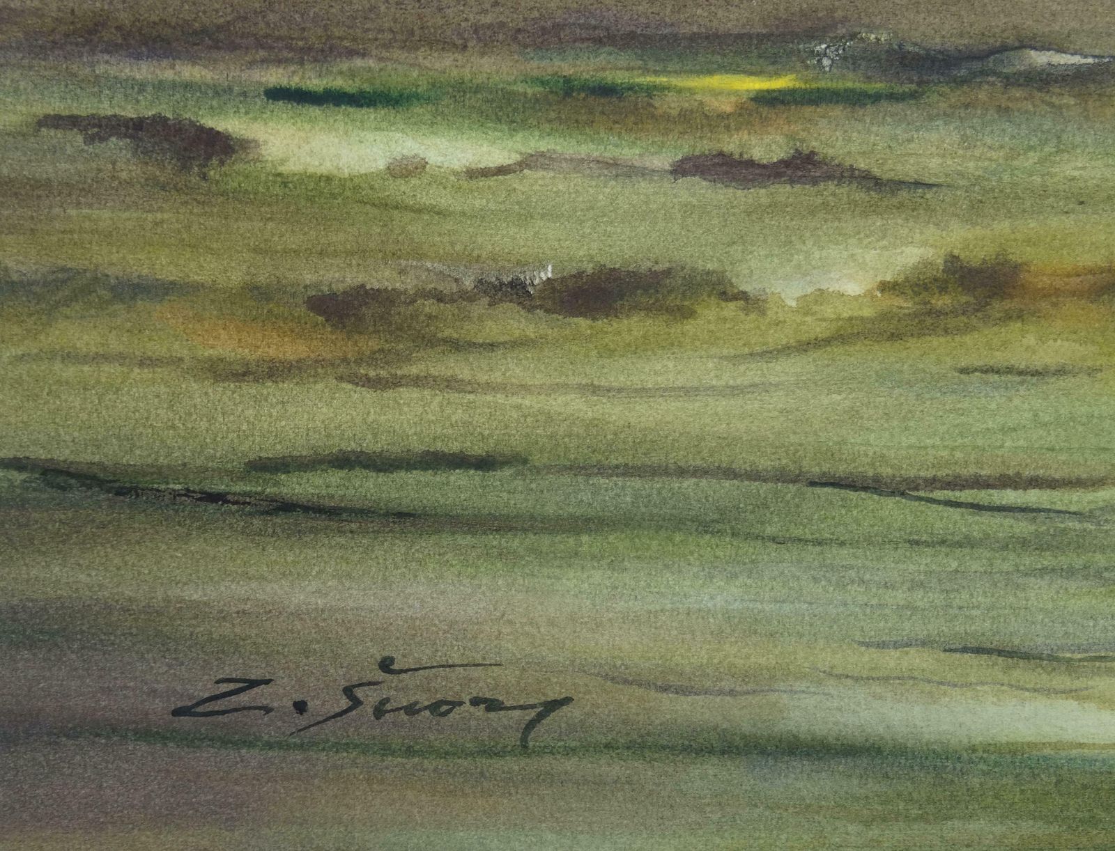 Zigmunds Snore Morning At The Sea. 2020. Watercolour, Paper, photo 387.0