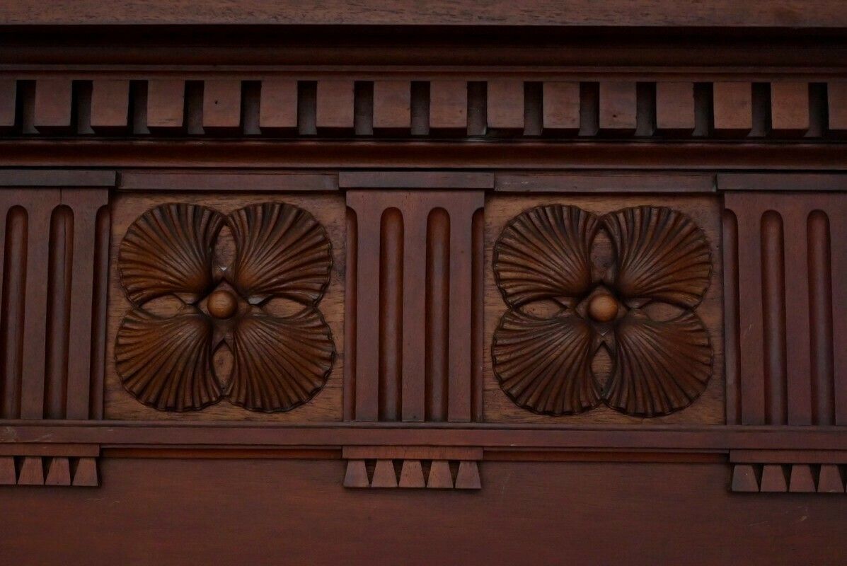 Important Mahogany Castle Fireplace   2nd Part Of The 19th Century photo Home Fixtures