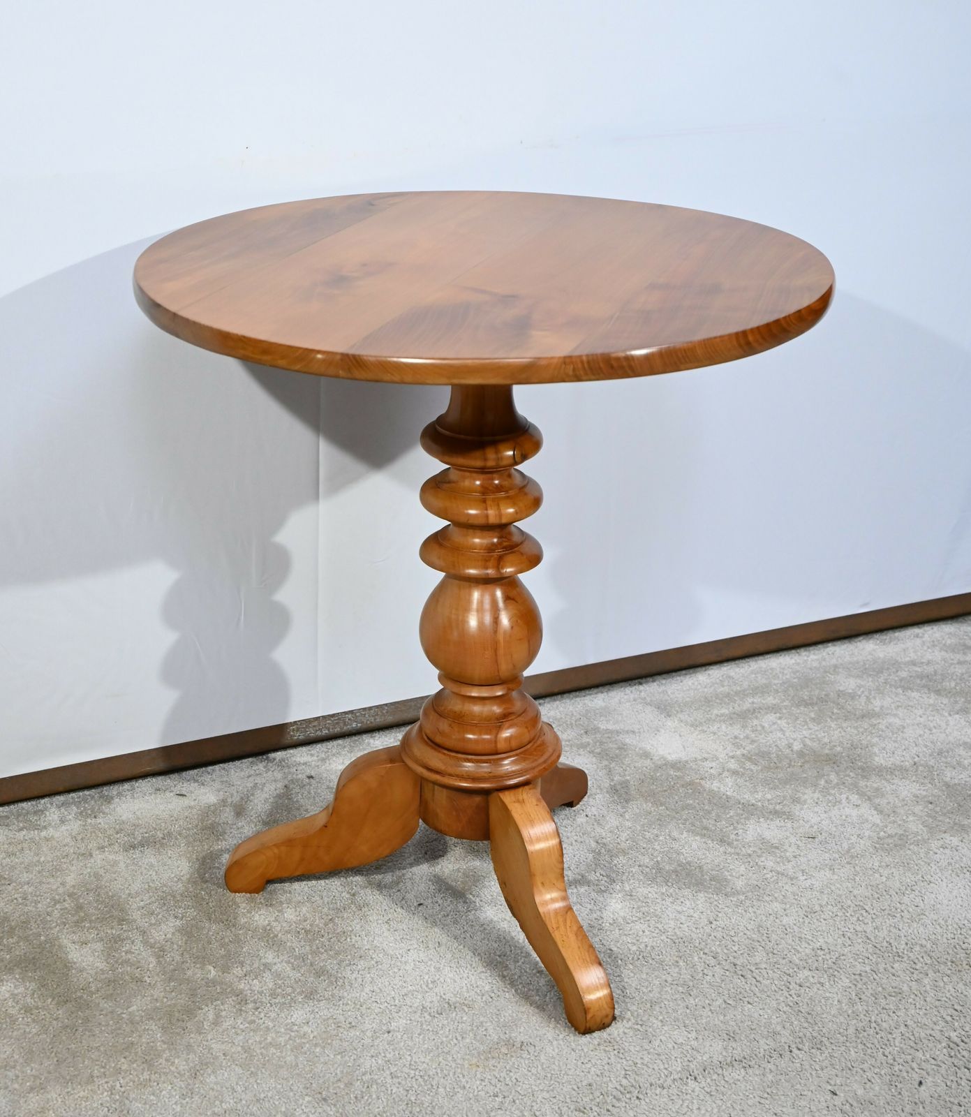 Small Pedestal Table In Blond Cherry, Louis Philippe Period   2nd Half Of The 19th Century photo furniture