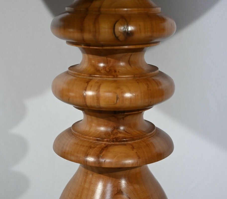 Small Pedestal Table In Blond Cherry, Louis Philippe Period   2nd Half Of The 19th Century photo vintage