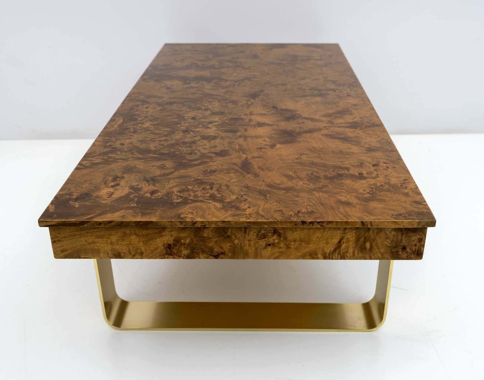 Mid Century Modern Italian Briar Walnut And Brass Coffee Table, 1970s £1,581.77 photo vintage