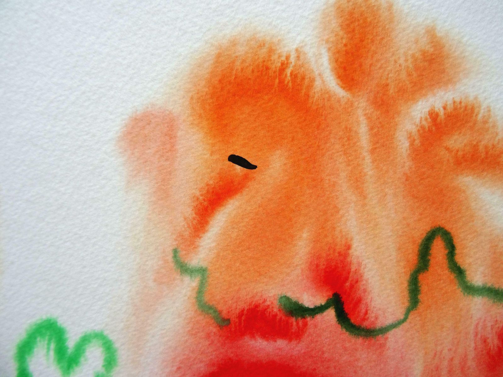 Ingrida Irbe Orange Flowers At Tuileries Garden. Paris 2010. Watercolour On Paper photo Art