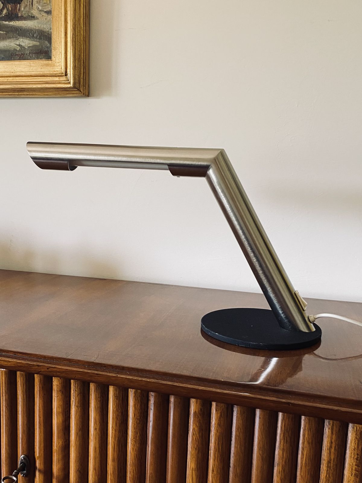 Nanda Vigo, Space Age Desk Lamp, Arredoluce, Milano Italy, 1970s photo vintage