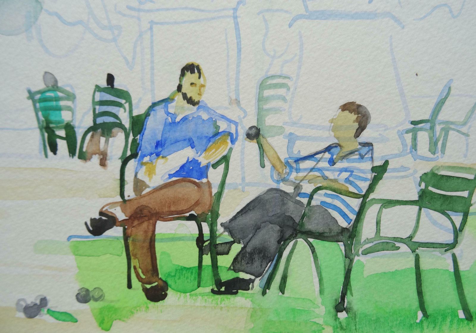 Ingrida Irbe Tuileries Garden. 2010. Watercolour On Paper photo for sale