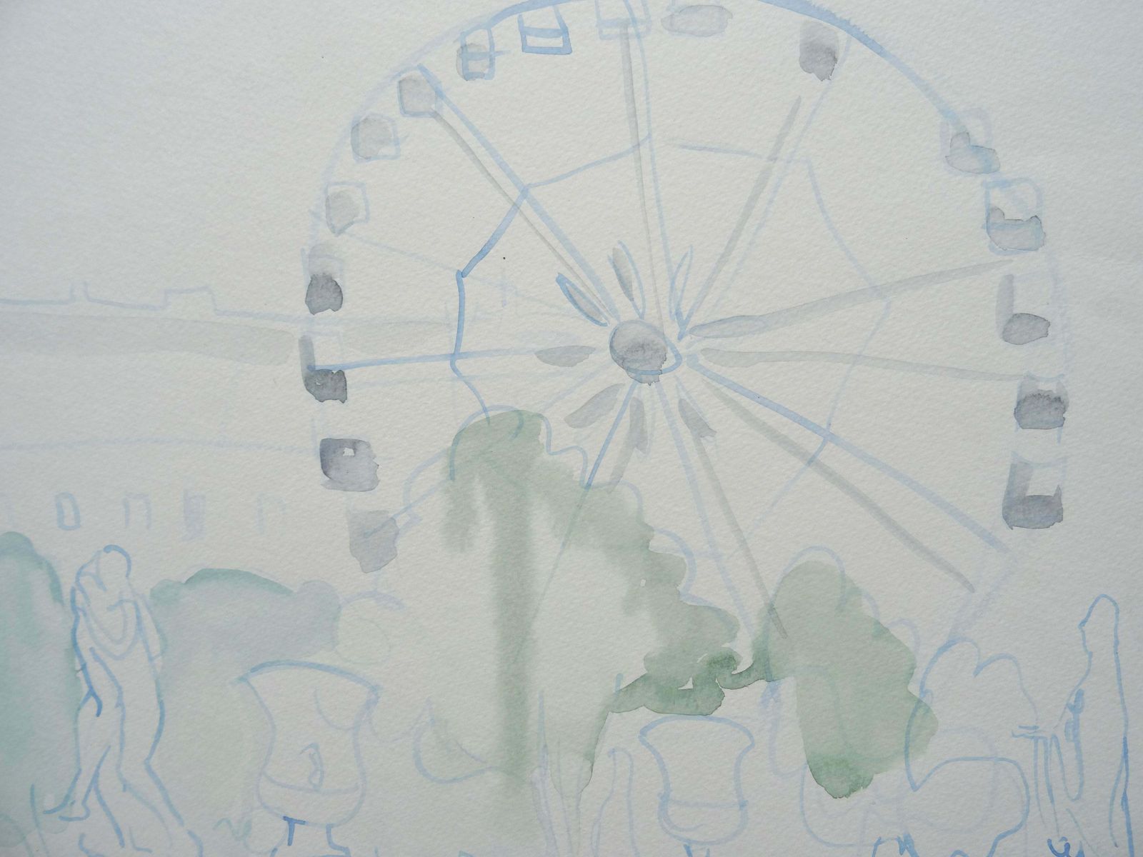 Ingrida Irbe Tuileries Garden. 2010. Watercolour On Paper photo Art