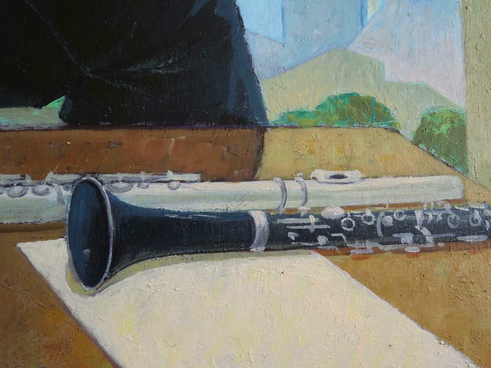 Nugzar Kakhiani (Kahiani) Saxophonist. 2021. Oil On Canvas, photo for sale