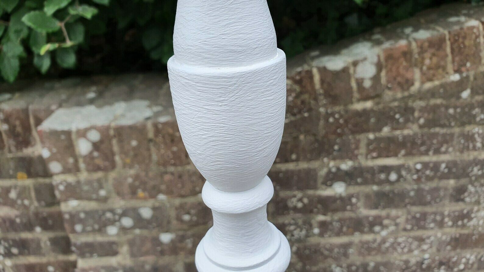 Vintage Turned And Fluted Painted Grey Standard Lamp Frenchic Light Grey Chalk Mid 20th Century French Chic photo vintage
