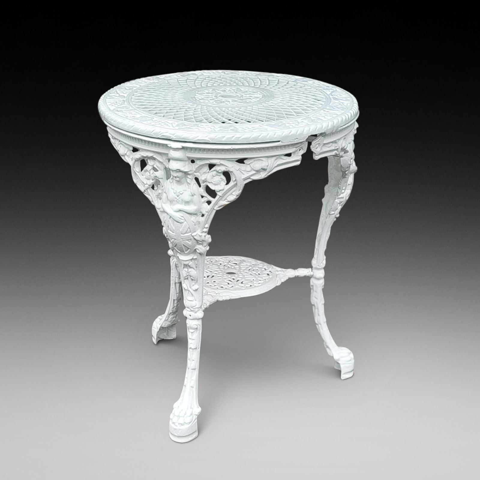 Victorian Painted Cast Iron Circular Garden Table