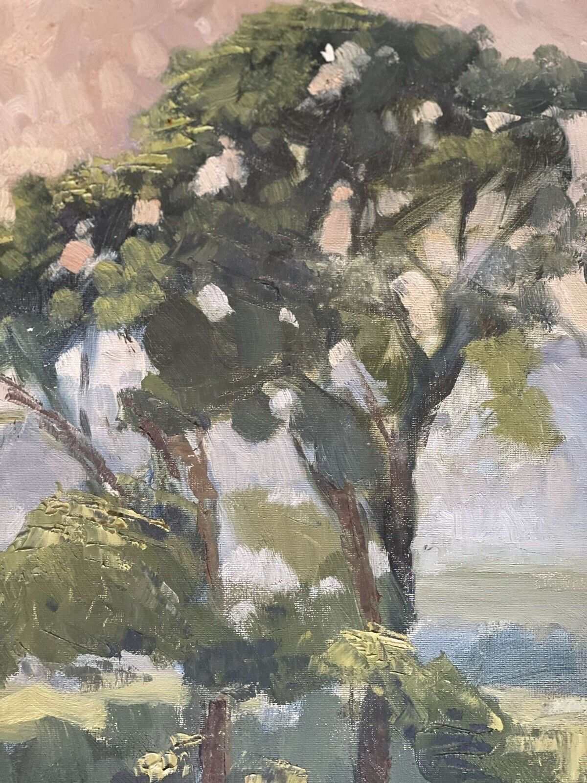 Vintage Impressionist Landscape Oil Painting Signed Jones Arundel photo 175.0
