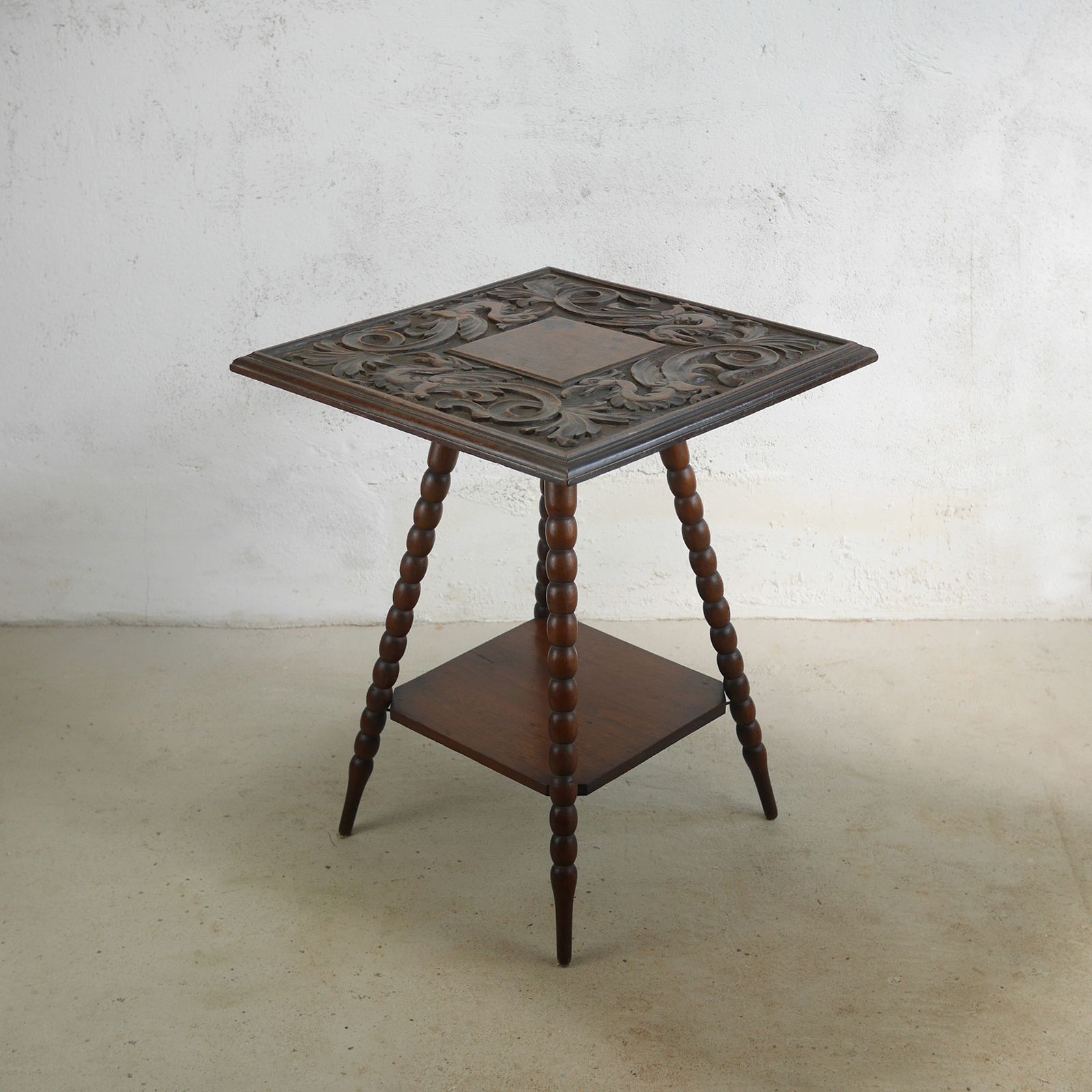 Antique Side Lamp Table Carved Griffins With Bobbin Legs Godwin Style photo furniture