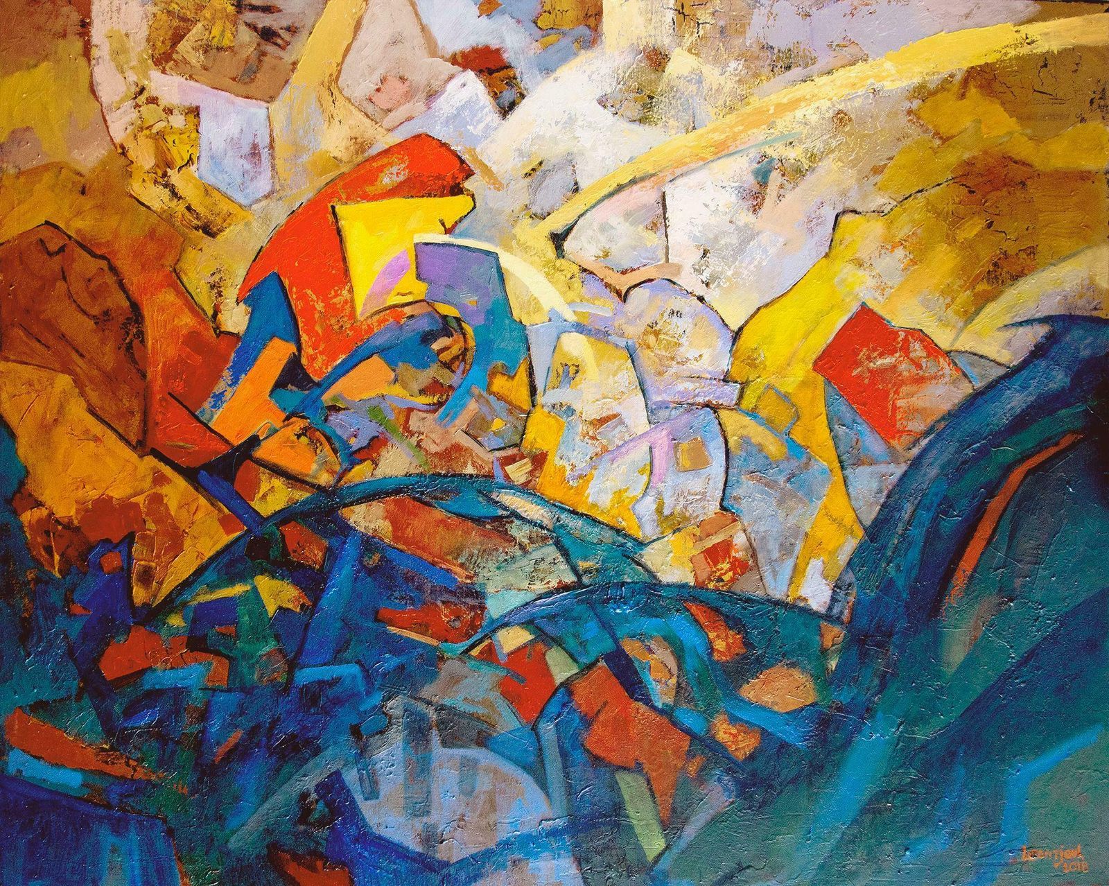 Igor Leontiev Electric Jazz. 2018, Canvas, Oil