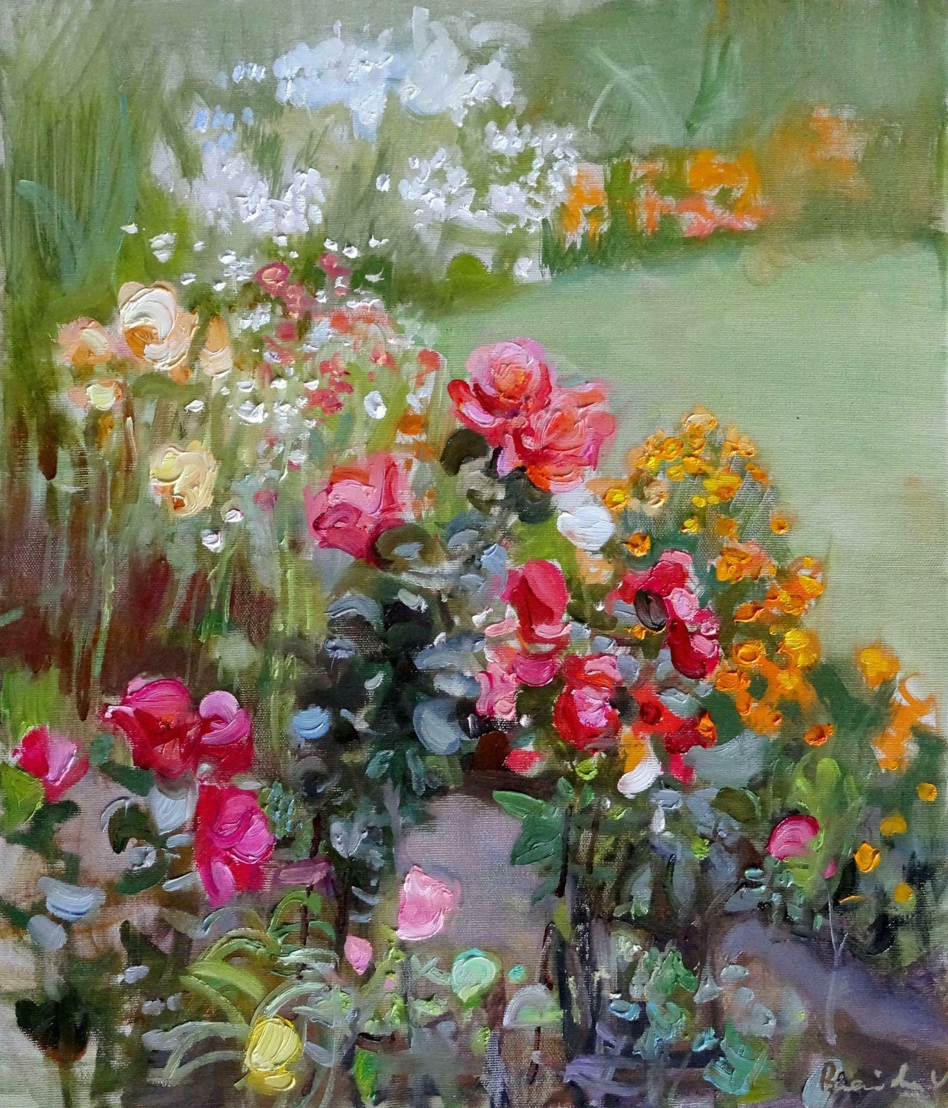 Valery Bayda In The Garden. 2018, Oil On Canvas