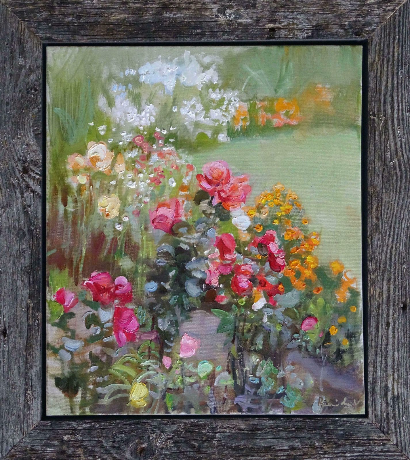 Valery Bayda In The Garden. 2018, Oil On Canvas photo furniture