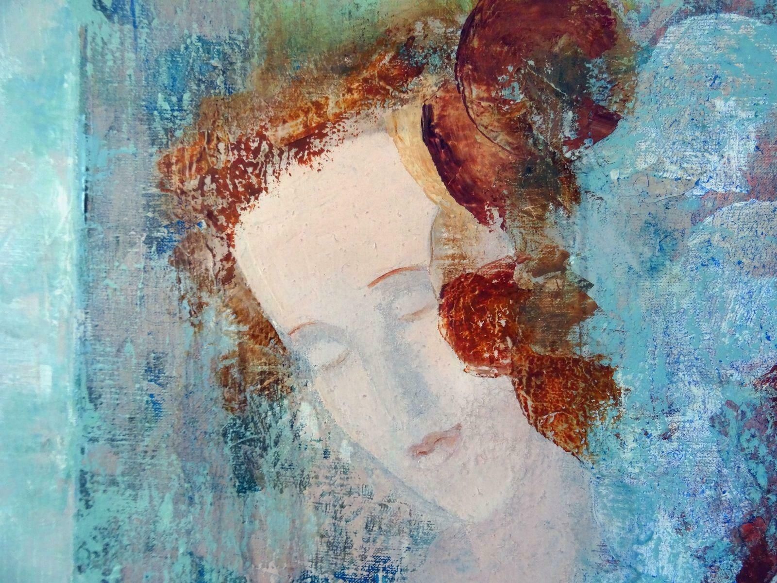 Kristine Rubene Ladies With Fruit. Canvas, Oil, photo for sale