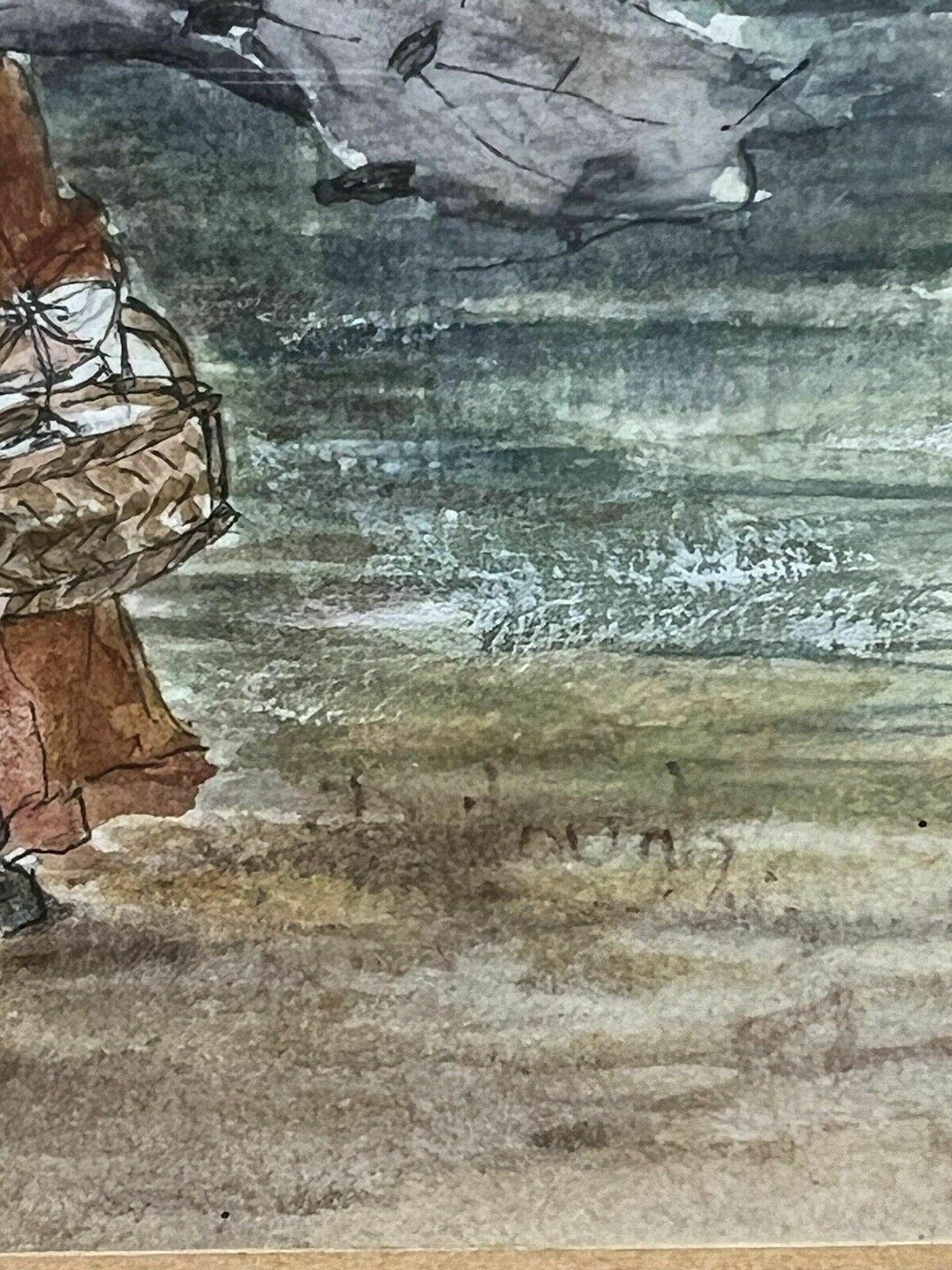 285.0 20th Century Watercolour Painting Titled 'Lusty Gaze' By Artist Daphne Lough photo