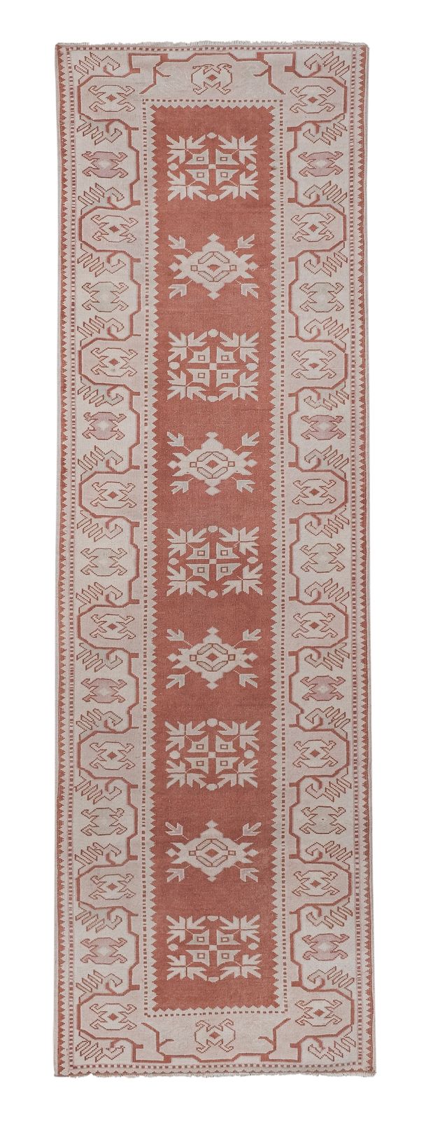 1960s Vintage Pastel Turkish Milas Runner Rug 2'11'' X 9'7''