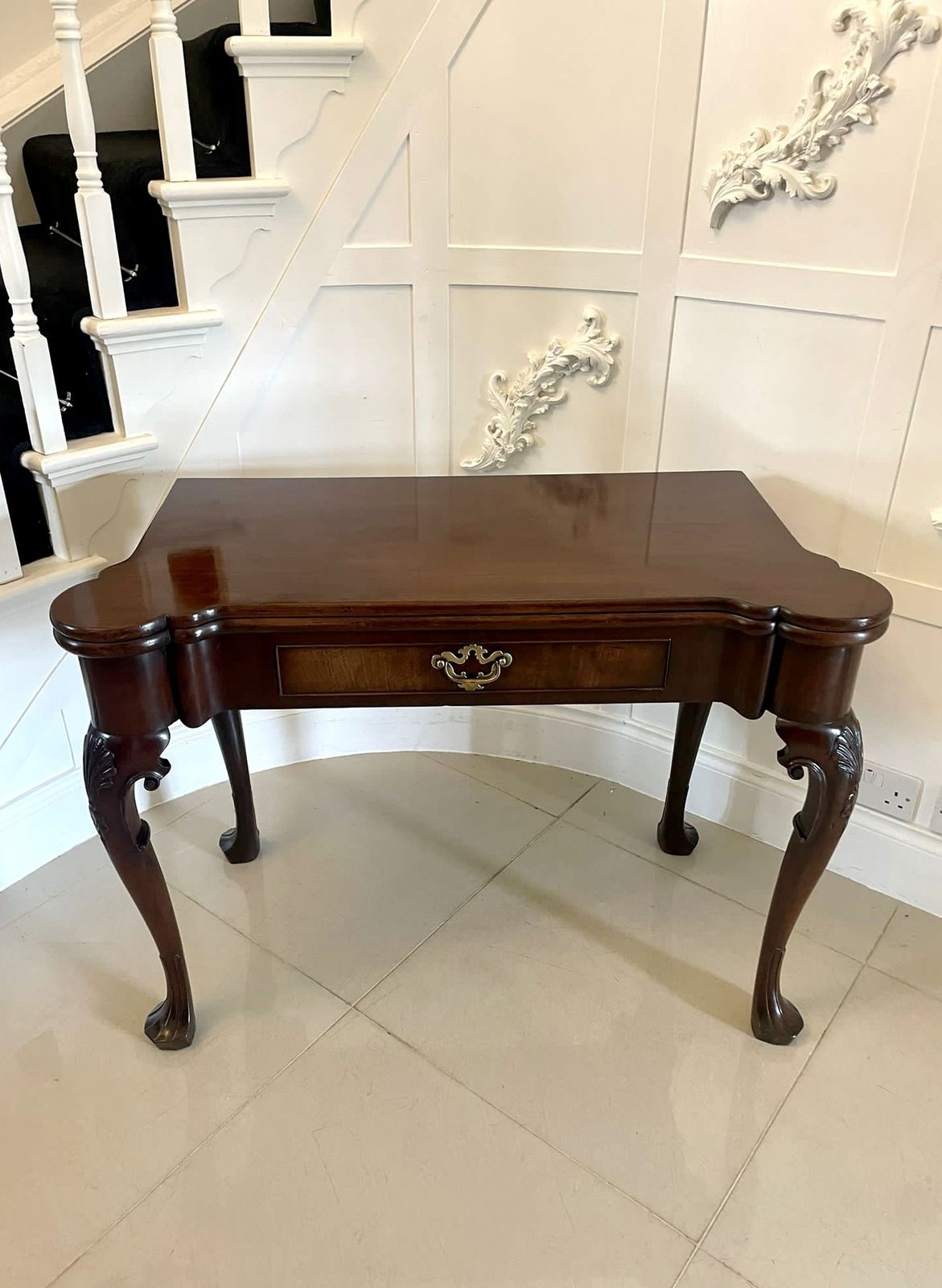 Fine Antique 18th Century Irish Chippendale Quality Mahogany Card Table