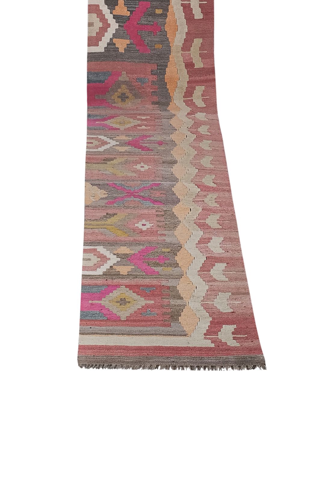1970s Vintage Turkish Oushak Stair Kilim Runner photo furniture