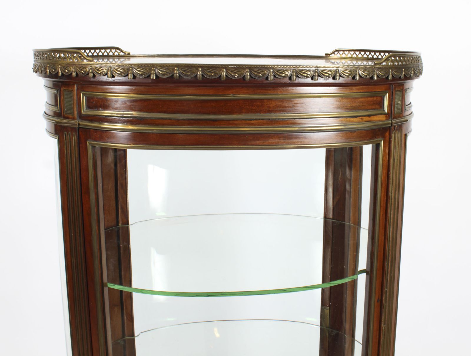 Antique French Oval Vernis Martin Cabinet Vitrine  19th C photo vinterior