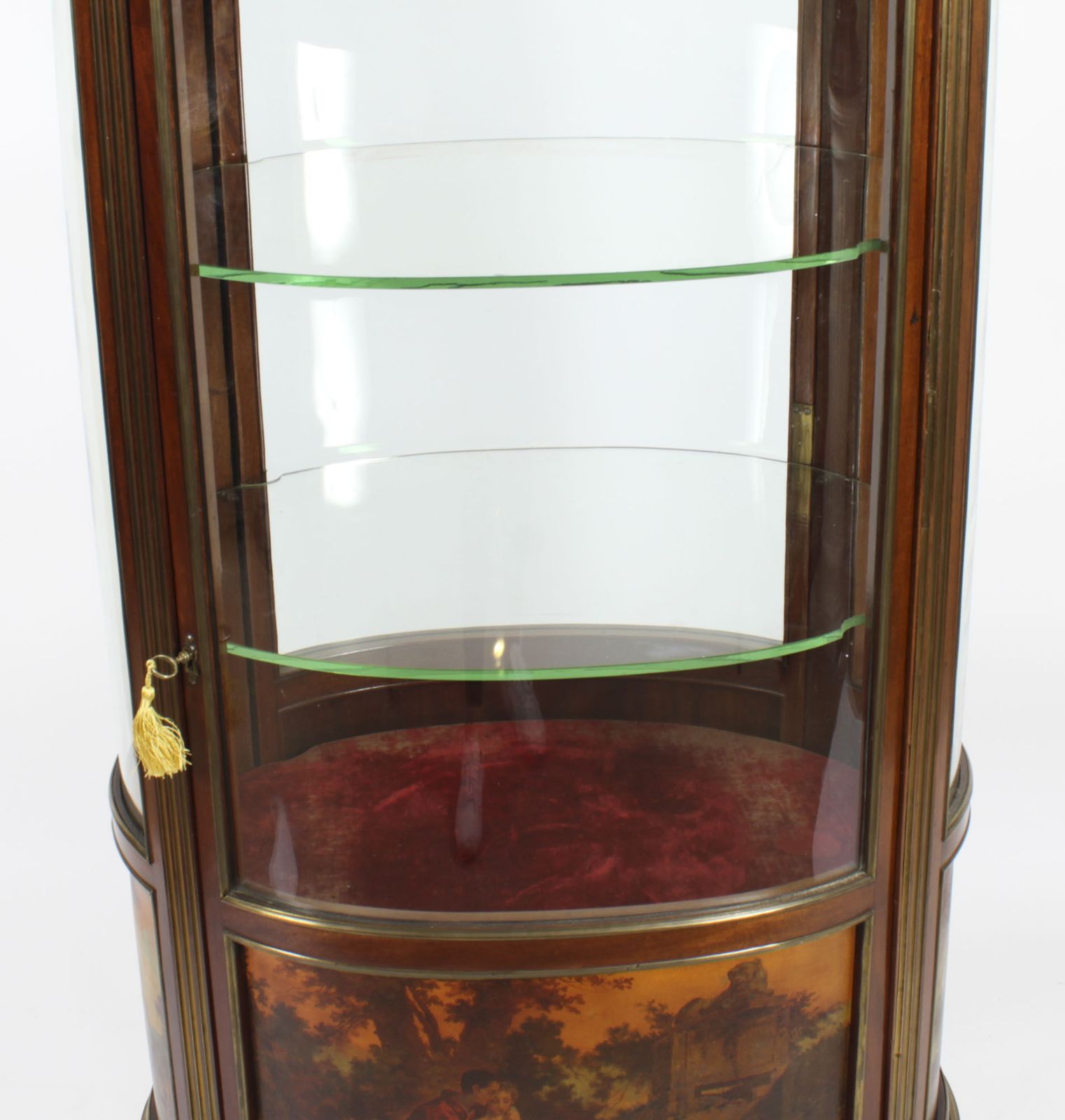 Antique French Oval Vernis Martin Cabinet Vitrine  19th C photo buy