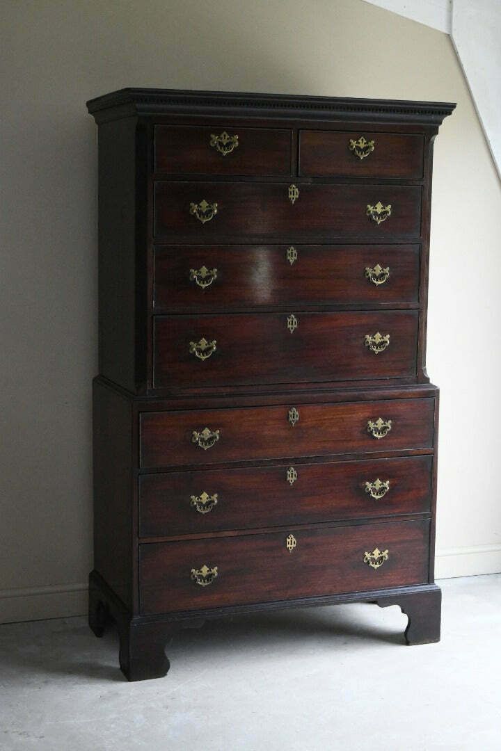photo for sale Mahogany Georgian Chest On Chest