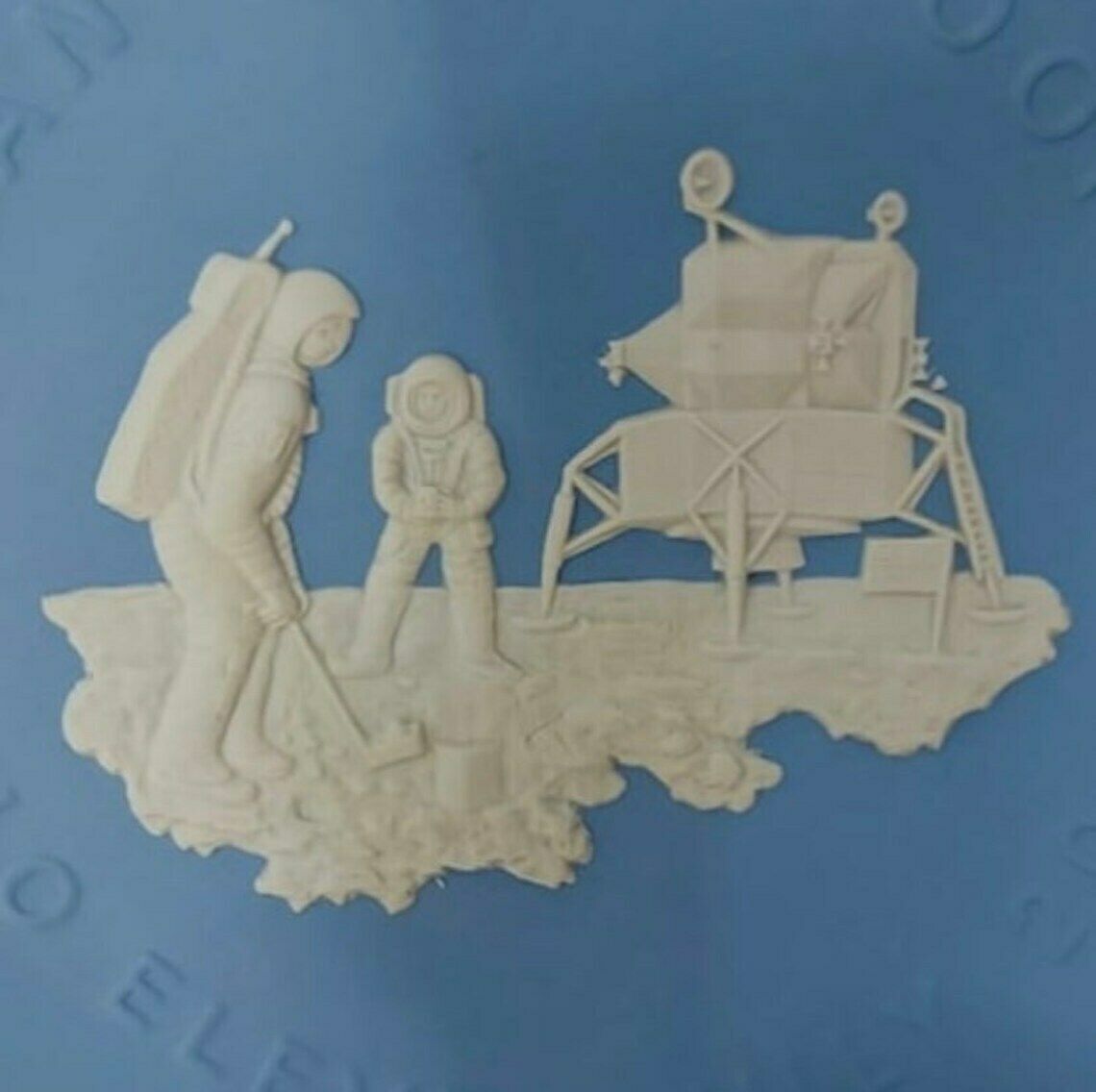 Blue Jasperware / Apollo Eleven Man On The Moon / Wedgwood Plate / Made In England photo furniture