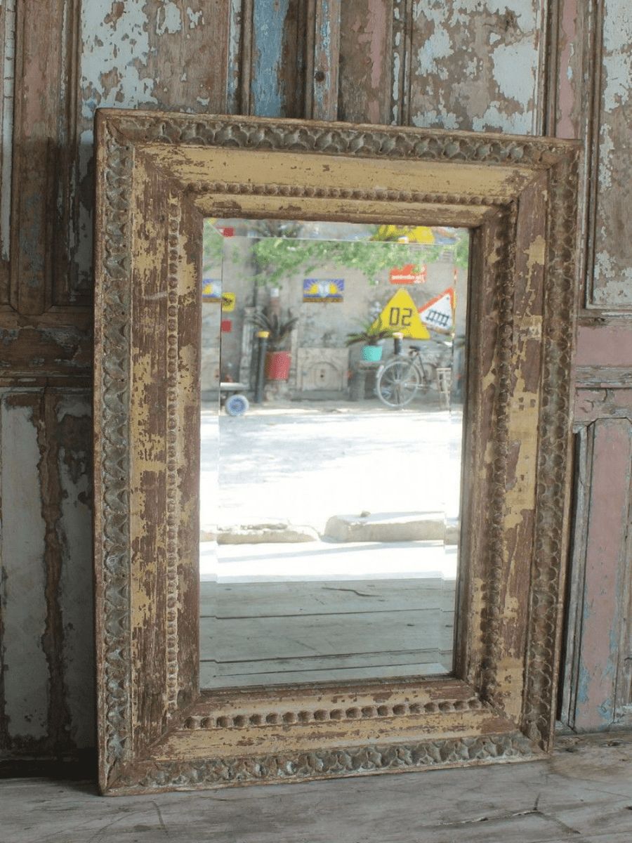 Mirror Made From A 19th Century Window, Patan   1 Of A Pair Sold Separately