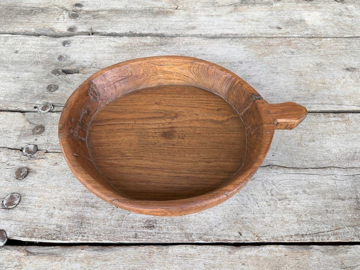 Antique Acacia Wood Bowl From The Thar Desert, Rajasthan photo furniture