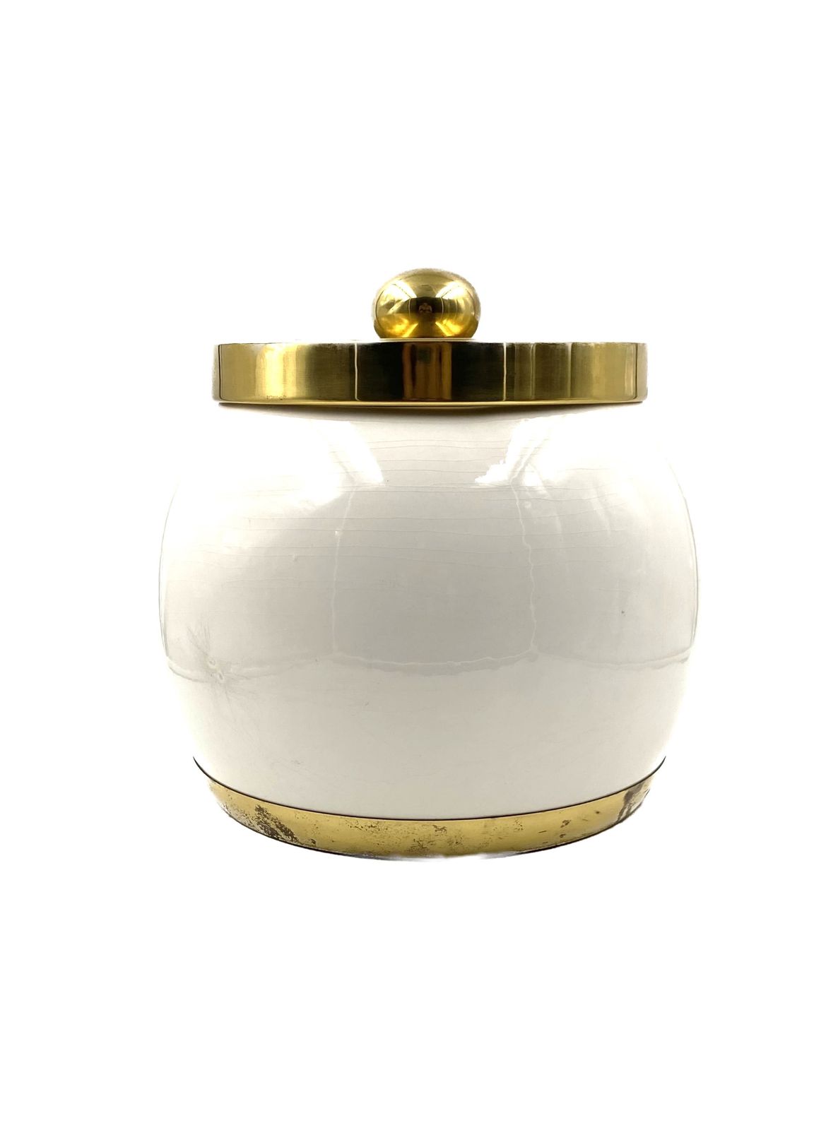 photo vinterior Hollywood Regency White Ceramic Bucket, Italy, Ca. 1970