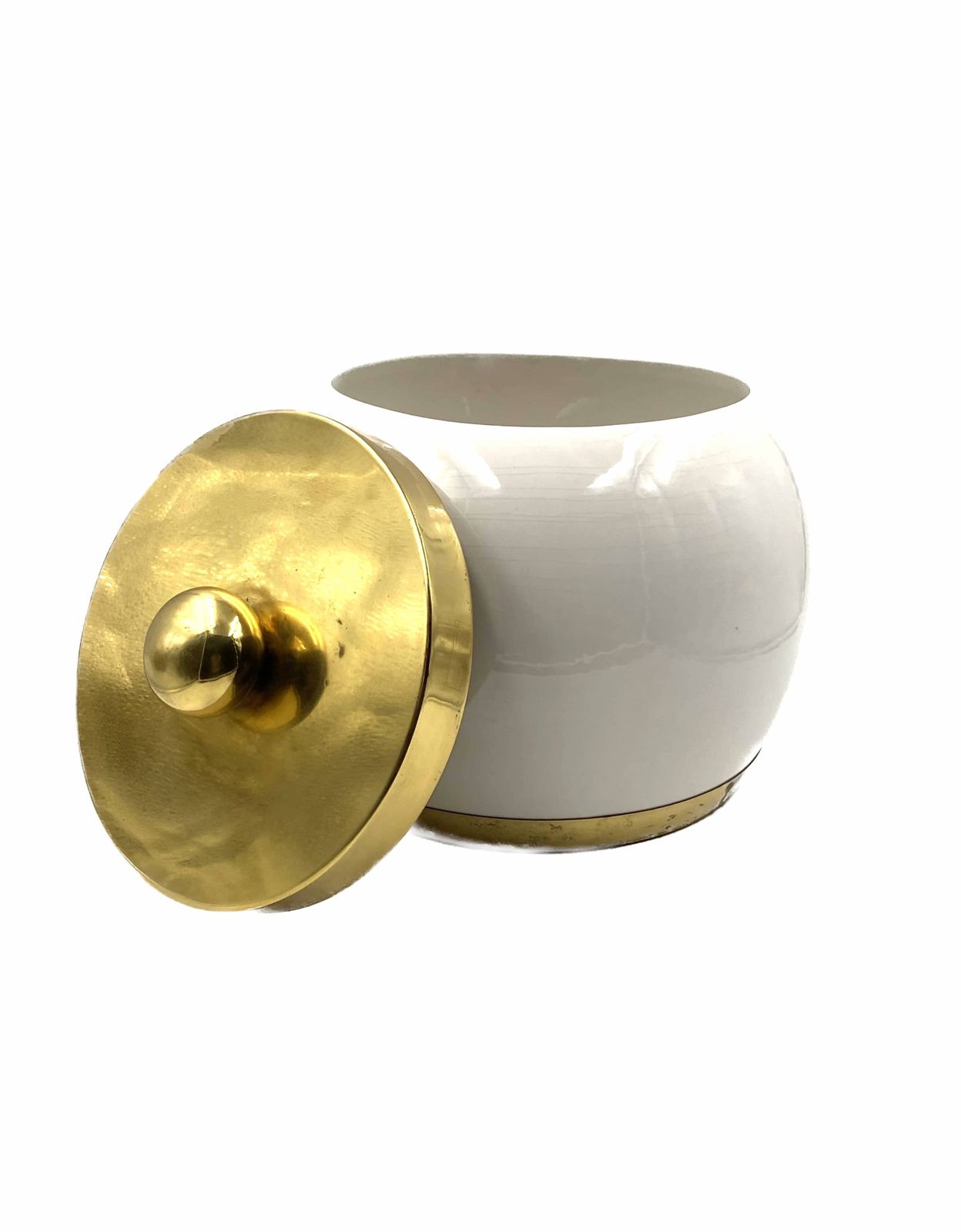 photo buy Hollywood Regency White Ceramic Bucket, Italy, Ca. 1970