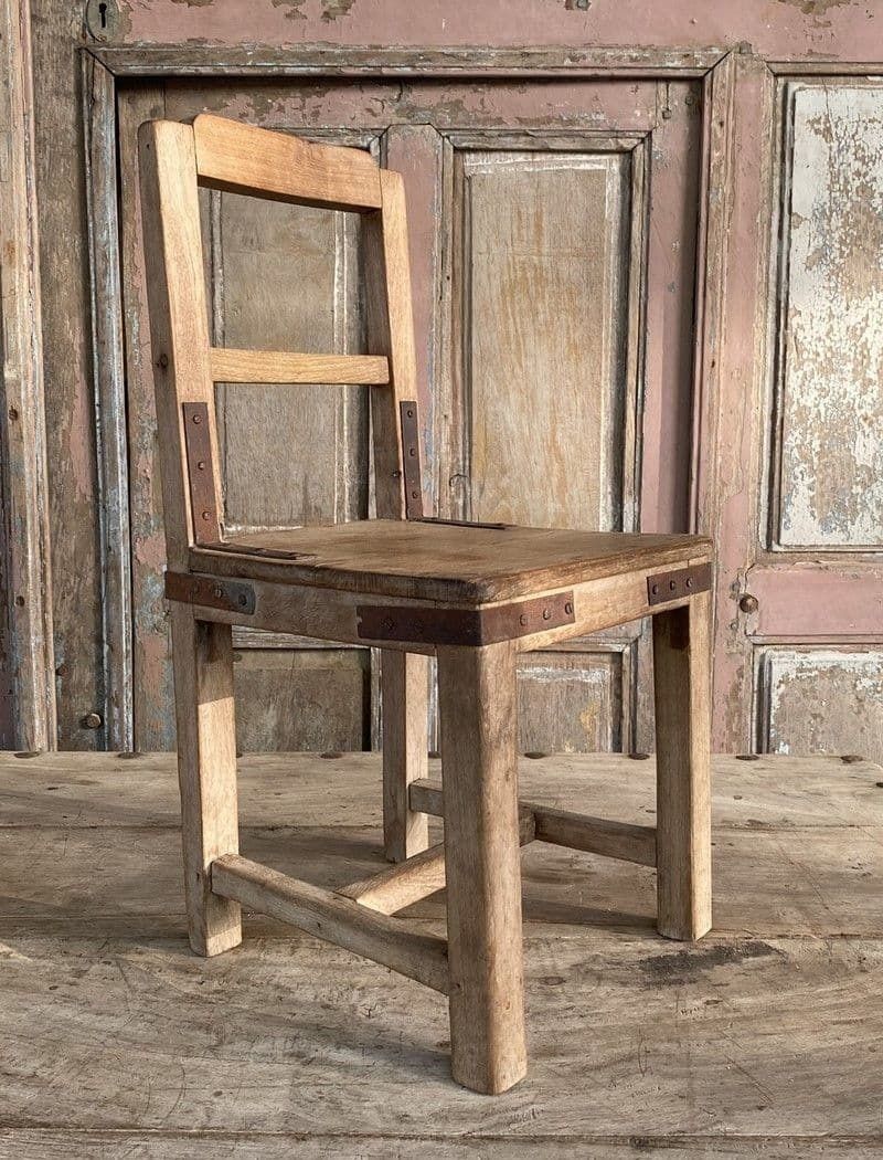 Vintage Polished Teak Childs Chair photo furniture