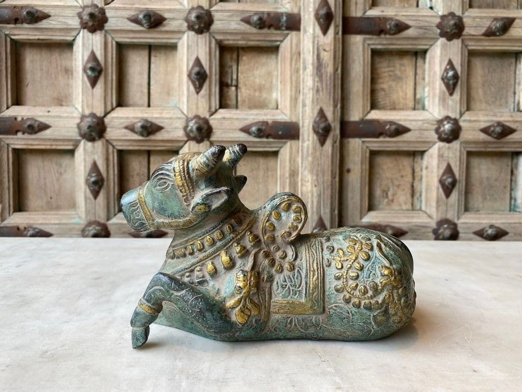 Bronze Casting Of A Sacred Nandi Bull, Avatar Of Shiva photo for sale