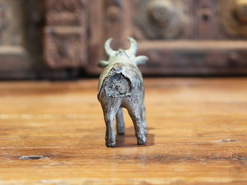 Antique Bronze Bullock, 19th Century India photo for sale
