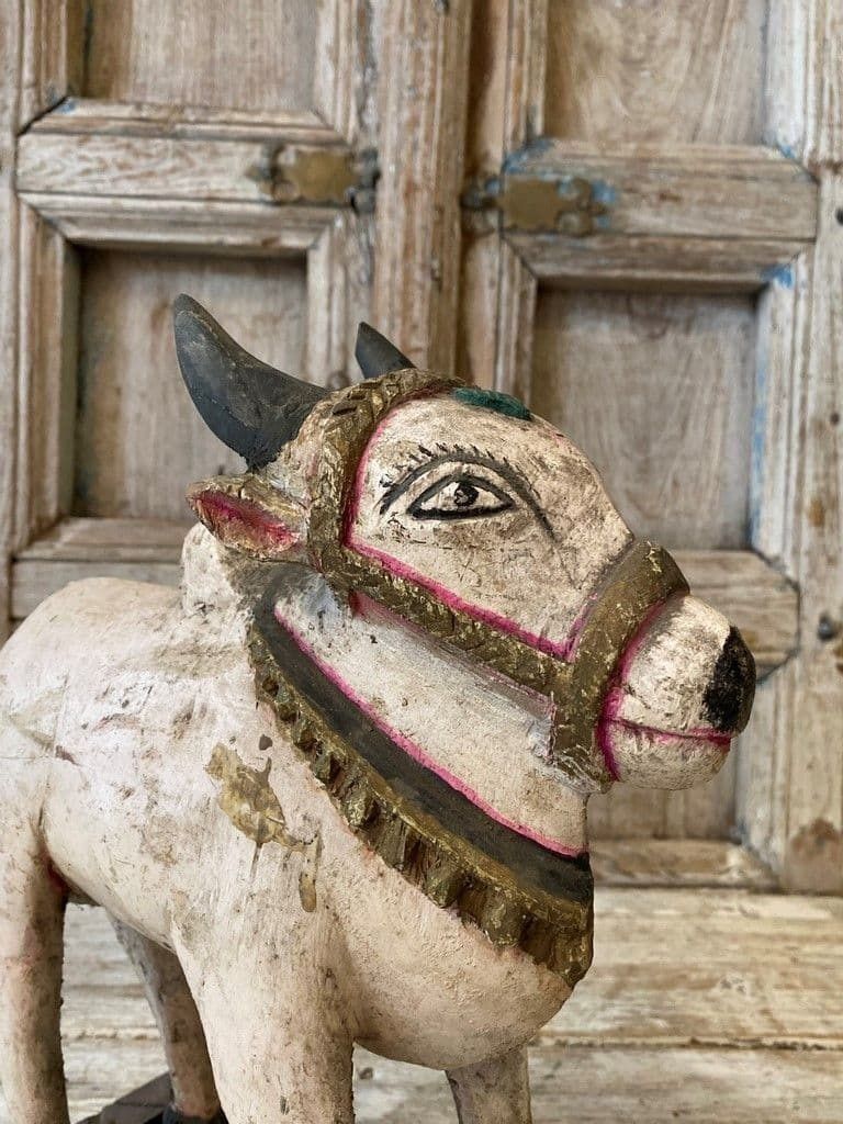 Old Tribal Nandi Bull With Faded Paint Work photo furniture
