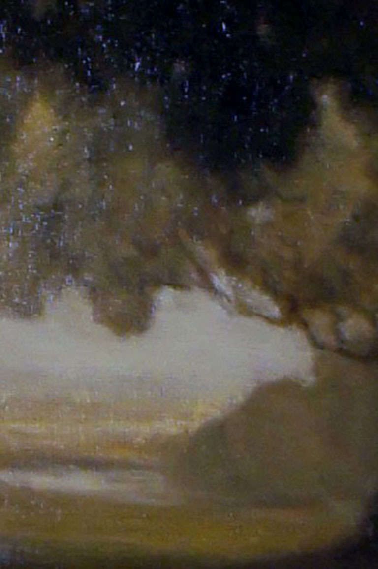 Oil On Canvas, Landscape With People, Presumably French Artist photo vinterior