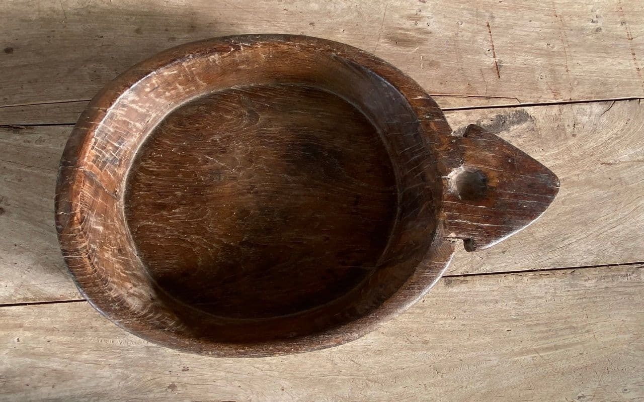 Polished Wood Antique Bowl 89, 1800s photo furniture