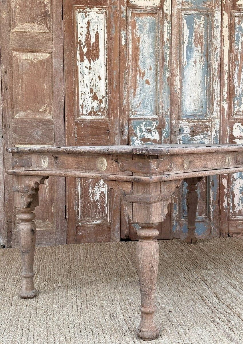 Antique Thakat Table From A Thakers Estate, Thar Desert Rajasthan photo furniture