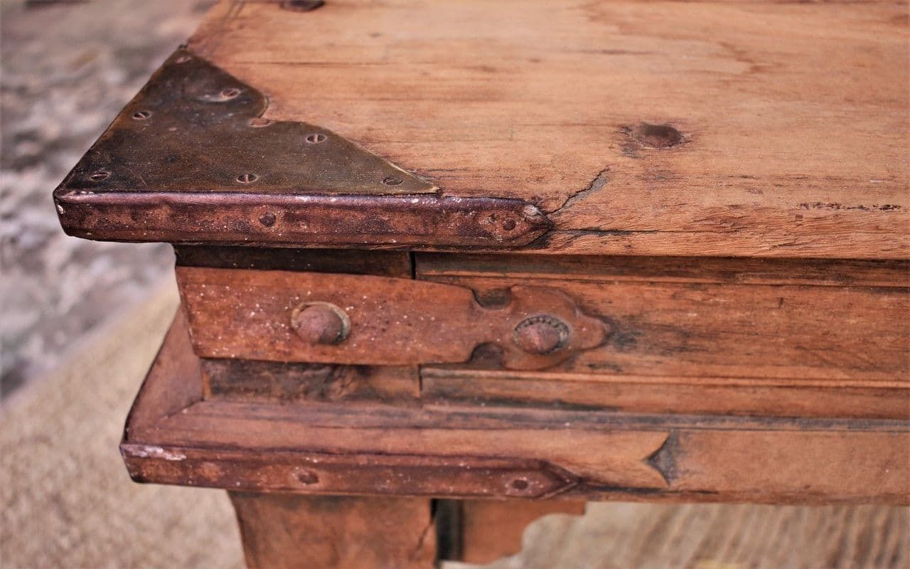 Antique Thakat Table In Teak Wood From Rajasthan photo Furniture