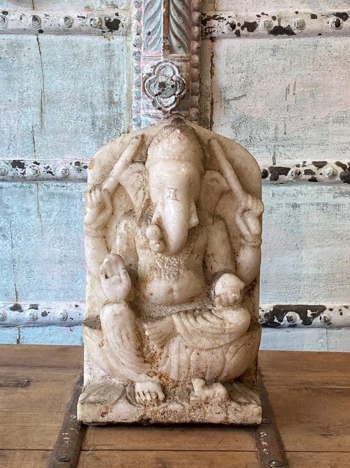 Sculpture Of Lord Ganesha, Hindu Temple Deity, Rajasthan C 1900