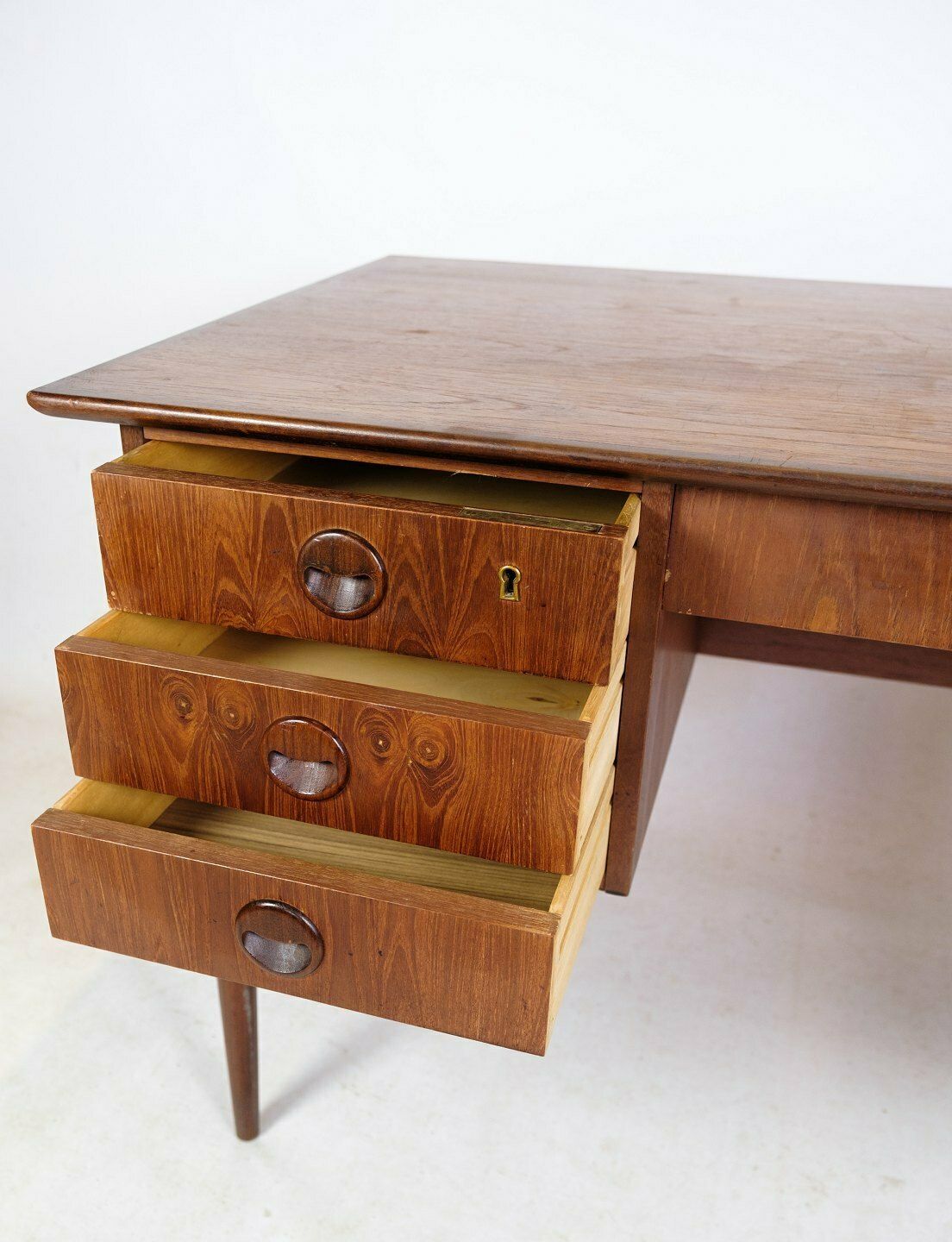 Freestanding Desk In Teak Wood, Danish Design From 1960s photo Furniture