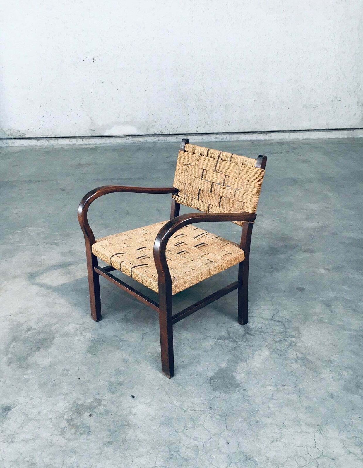 Bauhaus Stijl Fauteuil Met Touwbekleding Door Axel Larsson, Jaren 1930 photo 1350.0
