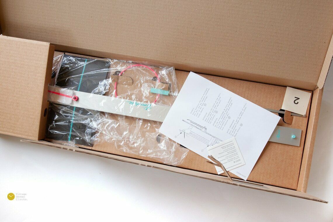photo buy Xl Memphis Hermle Pendulum Wall Clock Postmodern Neon Nos Sottsass Era Panton Pop Turquoise Pink Mobile 80s