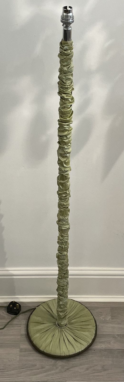 1930s Silk Covered Standard Lamp