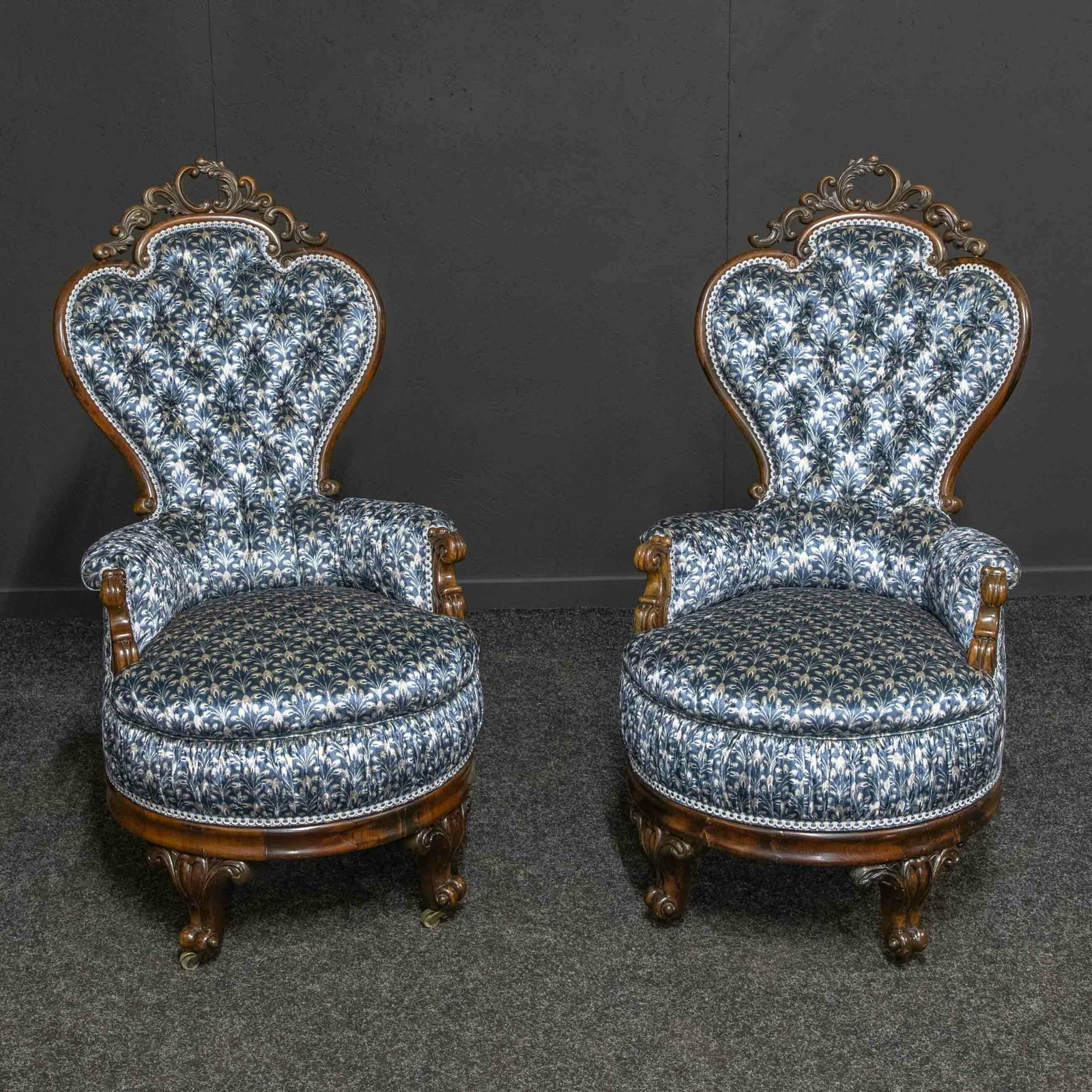 Victorian Liner Chairs, 1800s, Rosewood photo for sale
