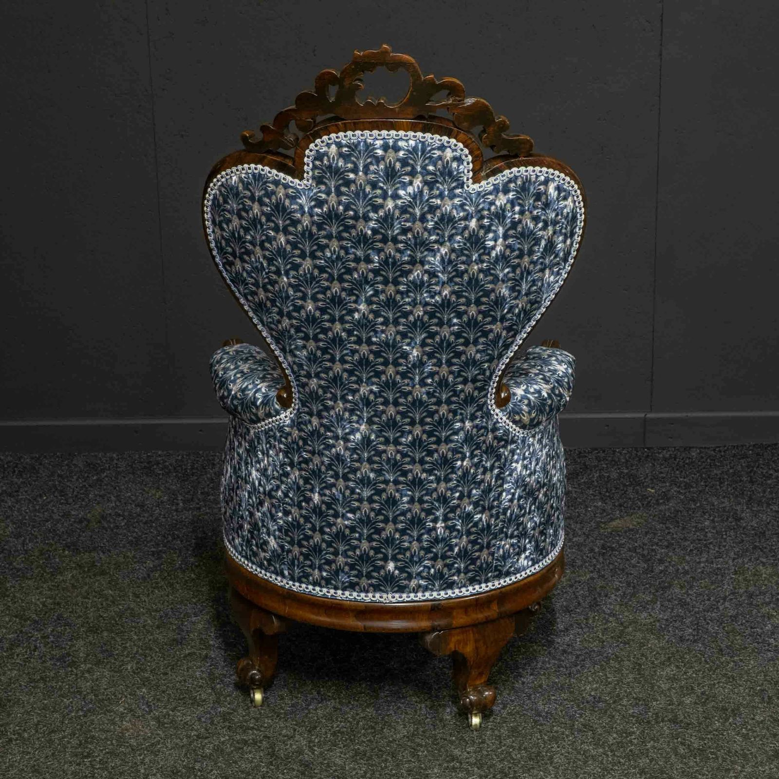 photo vintage Victorian Liner Chairs, 1800s, Rosewood