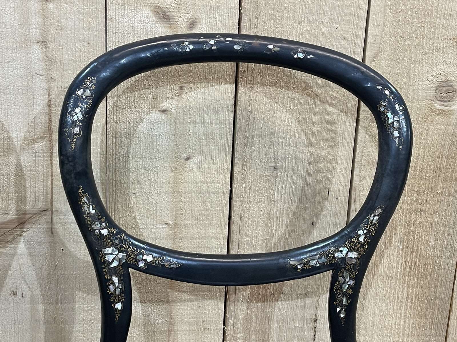 Pair Of Napoleon III 19th Century Chairs In Norci Wood And Mother Of Pearl Inlay photo buy