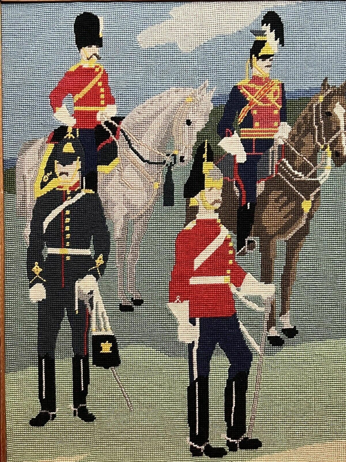Historic British Royal Household Cavalry Guards Tapestry Showpiece photo buy